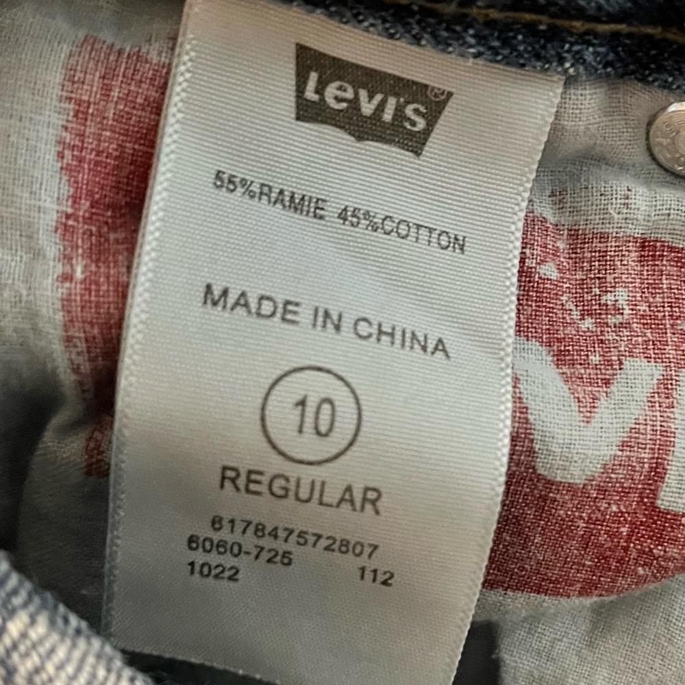 Levi's Blue Denim Carpenter Shorts Relaxed Fit - Picture 2 of 4